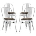 Modway 34 H x 17.5 W x 20 L in. Promenade Dining Side Chair, White - Set of 4 EEI-2752-WHI-SET